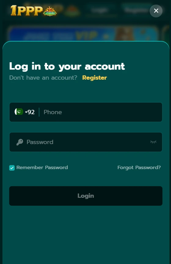 1ppp game login Screenshot